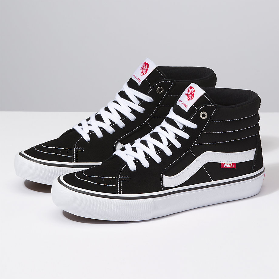 Vans Erkek Spor Ayakkabı Sk8-Hi Pro Siyah/Beyaz | 73125-307